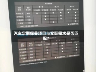 汽车定期保养项目与实际需求是否匹配？