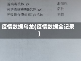 疫情数据乌龙(疫情数据全记录)