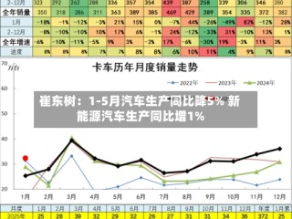 崔东树：1-5月汽车生产同比降5% 新能源汽车生产同比增1%